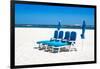 Awesome South Africa Collection - Four Blue Deck Chairs-Philippe Hugonnard-Framed Photographic Print