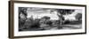 Awesome South Africa Collection Panoramic - African Savannah Landscape B&W-Philippe Hugonnard-Framed Photographic Print