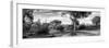 Awesome South Africa Collection Panoramic - African Savannah Landscape B&W-Philippe Hugonnard-Framed Photographic Print