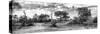 Awesome South Africa Collection Panoramic - African Savannah Landscape III B&W-Philippe Hugonnard-Stretched Canvas