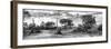 Awesome South Africa Collection Panoramic - African Savannah Landscape III B&W-Philippe Hugonnard-Framed Photographic Print