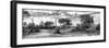 Awesome South Africa Collection Panoramic - African Savannah Landscape III B&W-Philippe Hugonnard-Framed Photographic Print