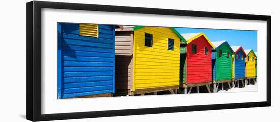 Awesome South Africa Collection Panoramic - Beach Huts Cape Town-Philippe Hugonnard-Framed Photographic Print