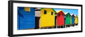 Awesome South Africa Collection Panoramic - Beach Huts Cape Town-Philippe Hugonnard-Framed Photographic Print