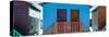Awesome South Africa Collection Panoramic - Beach Huts "Forty Six & Forty Seven" Skyblue-Philippe Hugonnard-Stretched Canvas