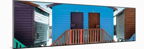 Awesome South Africa Collection Panoramic - Beach Huts "Forty Six & Forty Seven" Skyblue-Philippe Hugonnard-Mounted Photographic Print
