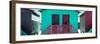 Awesome South Africa Collection Panoramic - Beach Huts "Forty Six & Forty Seven" Turquoise-Philippe Hugonnard-Framed Photographic Print