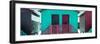 Awesome South Africa Collection Panoramic - Beach Huts "Forty Six & Forty Seven" Turquoise-Philippe Hugonnard-Framed Photographic Print