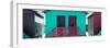 Awesome South Africa Collection Panoramic - Beach Huts "Forty Six & Forty Seven" Turquoise-Philippe Hugonnard-Framed Photographic Print