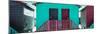 Awesome South Africa Collection Panoramic - Beach Huts "Forty Six & Forty Seven" Turquoise-Philippe Hugonnard-Mounted Photographic Print