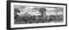 Awesome South Africa Collection Panoramic - Beautiful Savannah Landscape III B&W-Philippe Hugonnard-Framed Photographic Print