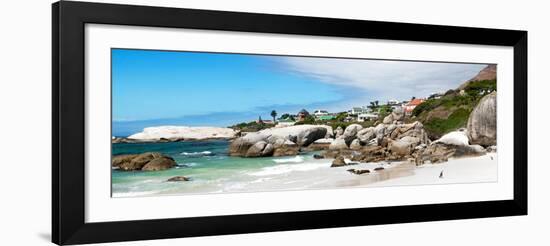 Awesome South Africa Collection Panoramic - Boulders Beach Penguins Colony-Philippe Hugonnard-Framed Photographic Print