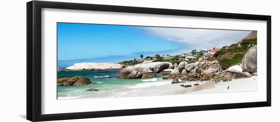 Awesome South Africa Collection Panoramic - Boulders Beach Penguins Colony-Philippe Hugonnard-Framed Photographic Print