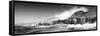 Awesome South Africa Collection Panoramic - Boulders Beach View B&W-Philippe Hugonnard-Framed Stretched Canvas