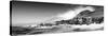 Awesome South Africa Collection Panoramic - Boulders Beach View B&W-Philippe Hugonnard-Stretched Canvas