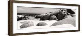 Awesome South Africa Collection Panoramic - Boulders on Beach B&W-Philippe Hugonnard-Framed Photographic Print