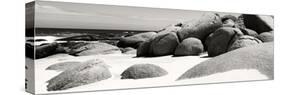 Awesome South Africa Collection Panoramic - Boulders on Beach B&W-Philippe Hugonnard-Stretched Canvas