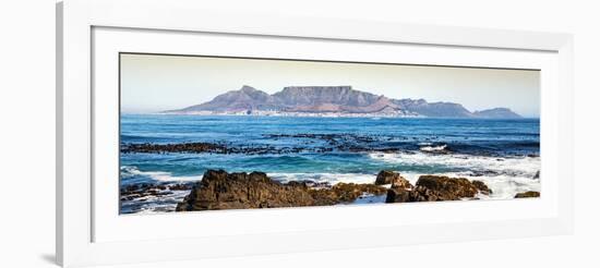 Awesome South Africa Collection Panoramic - Cape Town seen from Robben Island-Philippe Hugonnard-Framed Photographic Print