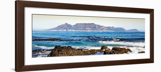 Awesome South Africa Collection Panoramic - Cape Town seen from Robben Island-Philippe Hugonnard-Framed Photographic Print