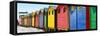 Awesome South Africa Collection Panoramic - Colorful Beach Huts Cape Town II-Philippe Hugonnard-Framed Stretched Canvas