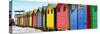 Awesome South Africa Collection Panoramic - Colorful Beach Huts Cape Town II-Philippe Hugonnard-Stretched Canvas