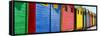 Awesome South Africa Collection Panoramic - Colorful Beach Huts Cape Town III-Philippe Hugonnard-Framed Stretched Canvas