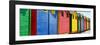 Awesome South Africa Collection Panoramic - Colorful Beach Huts Cape Town III-Philippe Hugonnard-Framed Photographic Print