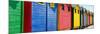 Awesome South Africa Collection Panoramic - Colorful Beach Huts Cape Town III-Philippe Hugonnard-Mounted Photographic Print