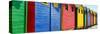 Awesome South Africa Collection Panoramic - Colorful Beach Huts Cape Town III-Philippe Hugonnard-Stretched Canvas