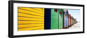 Awesome South Africa Collection Panoramic - Colorful Beach Huts Cape Town IV-Philippe Hugonnard-Framed Photographic Print