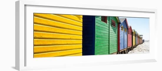 Awesome South Africa Collection Panoramic - Colorful Beach Huts Cape Town IV-Philippe Hugonnard-Framed Photographic Print