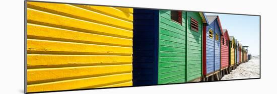 Awesome South Africa Collection Panoramic - Colorful Beach Huts Cape Town IV-Philippe Hugonnard-Mounted Photographic Print