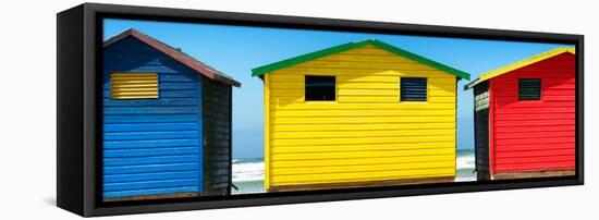 Awesome South Africa Collection Panoramic - Colorful Beach Huts III-Philippe Hugonnard-Framed Stretched Canvas