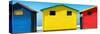 Awesome South Africa Collection Panoramic - Colorful Beach Huts III-Philippe Hugonnard-Stretched Canvas