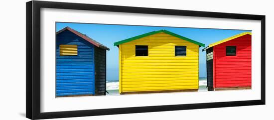 Awesome South Africa Collection Panoramic - Colorful Beach Huts III-Philippe Hugonnard-Framed Photographic Print