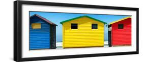 Awesome South Africa Collection Panoramic - Colorful Beach Huts III-Philippe Hugonnard-Framed Photographic Print