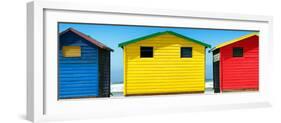 Awesome South Africa Collection Panoramic - Colorful Beach Huts III-Philippe Hugonnard-Framed Photographic Print