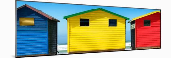 Awesome South Africa Collection Panoramic - Colorful Beach Huts III-Philippe Hugonnard-Mounted Photographic Print