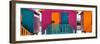 Awesome South Africa Collection Panoramic - Colorful Beach Huts "Seven" Pink-Philippe Hugonnard-Framed Photographic Print