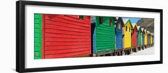 Awesome South Africa Collection Panoramic - Colorful Beach Huts-Philippe Hugonnard-Framed Photographic Print