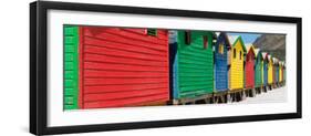 Awesome South Africa Collection Panoramic - Colorful Beach Huts-Philippe Hugonnard-Framed Photographic Print