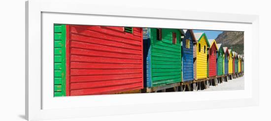 Awesome South Africa Collection Panoramic - Colorful Beach Huts-Philippe Hugonnard-Framed Photographic Print