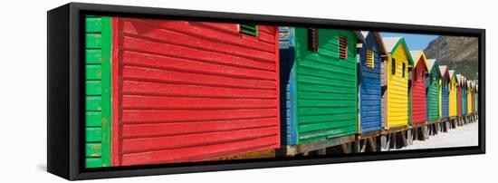 Awesome South Africa Collection Panoramic - Colorful Beach Huts-Philippe Hugonnard-Framed Stretched Canvas