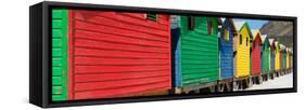 Awesome South Africa Collection Panoramic - Colorful Beach Huts-Philippe Hugonnard-Framed Stretched Canvas