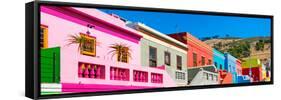 Awesome South Africa Collection Panoramic - Colorful Homes in Cape Town III-Philippe Hugonnard-Framed Stretched Canvas