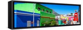 Awesome South Africa Collection Panoramic - Colorful Houses in Bo Kaap - Cape Town III-Philippe Hugonnard-Framed Stretched Canvas