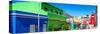 Awesome South Africa Collection Panoramic - Colorful Houses in Bo Kaap - Cape Town III-Philippe Hugonnard-Stretched Canvas