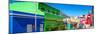 Awesome South Africa Collection Panoramic - Colorful Houses in Bo Kaap - Cape Town III-Philippe Hugonnard-Mounted Photographic Print