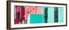 Awesome South Africa Collection Panoramic - Colorful Houses "One hundred twenty-two" Coral Green-Philippe Hugonnard-Framed Photographic Print