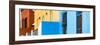 Awesome South Africa Collection Panoramic - Colorful Houses "One hundred twenty-two" Skyblue-Philippe Hugonnard-Framed Photographic Print